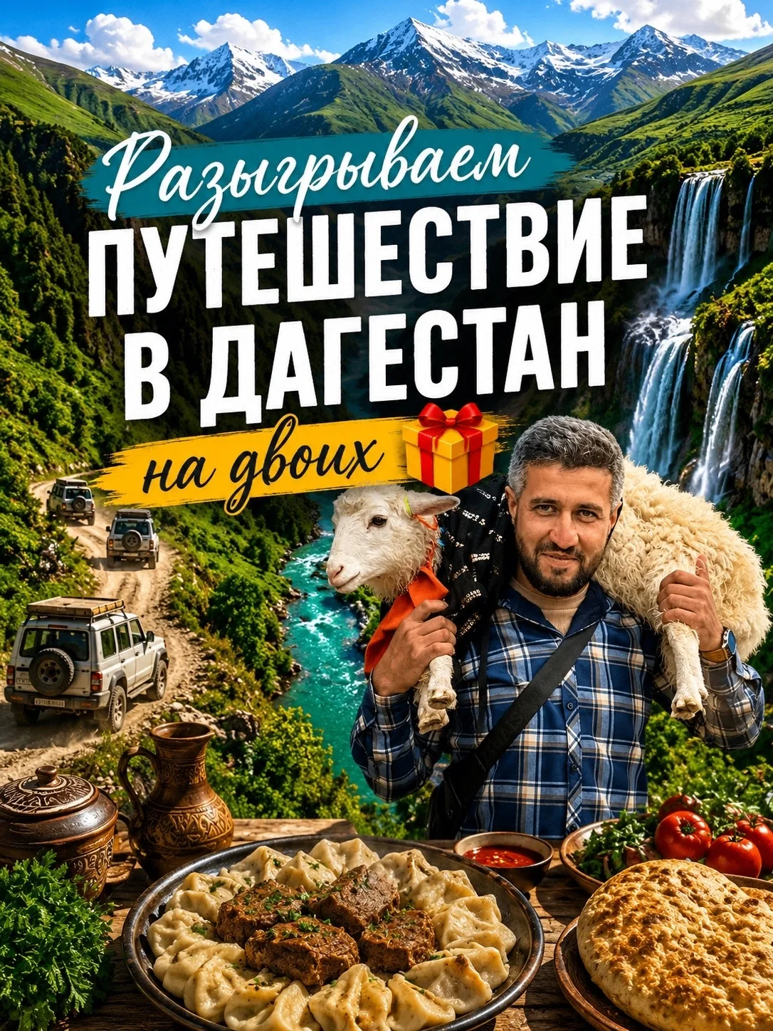🎁 🎁 🎁 🎉 Разыгрываем путешествие в Дагестан на двоих!