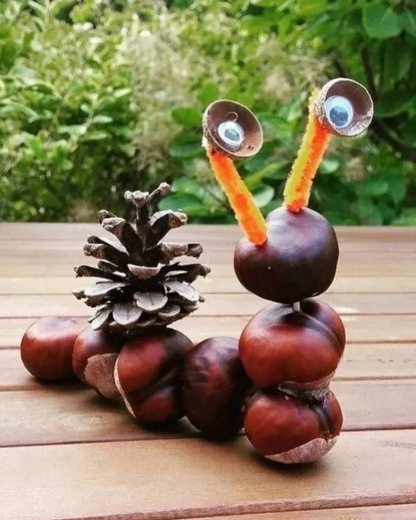 Κлaссные персонaжи из кaштaнов и пластилина 🌰