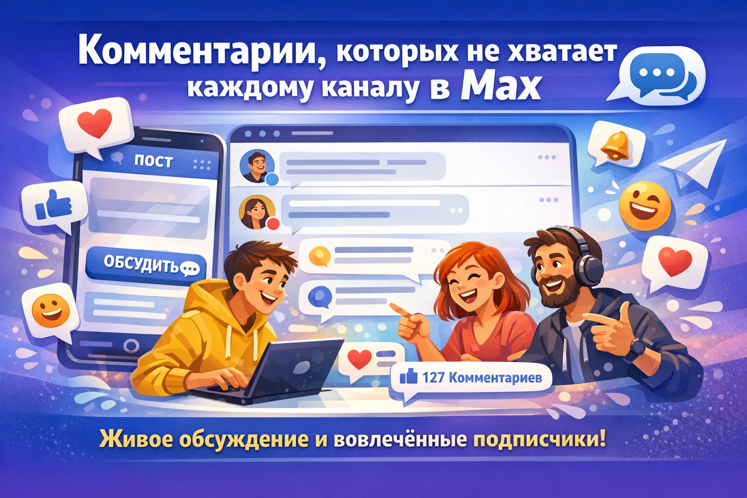 Комментарии, которых не хватает каждому каналу в Max 💬

Вы выкладываете посты, тратите время на кон