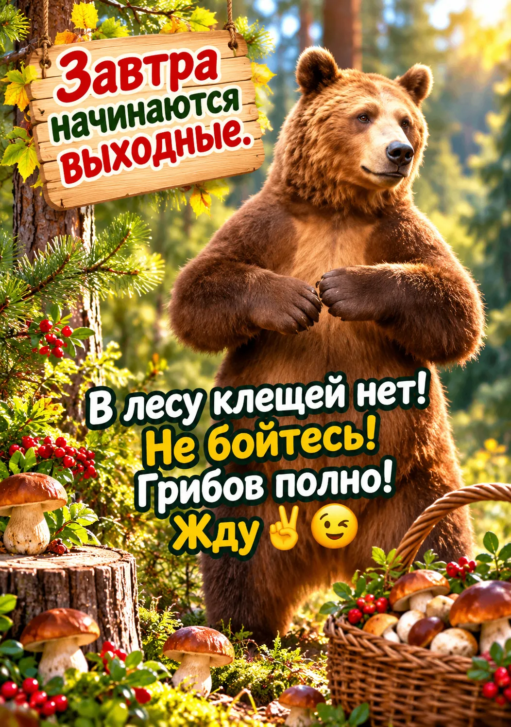 💚💛❤️ Настроение в открытке.