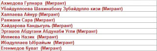 В СРОЧНОМ порядке вызываются в 85 кабинет следующие студенты согласно списку!