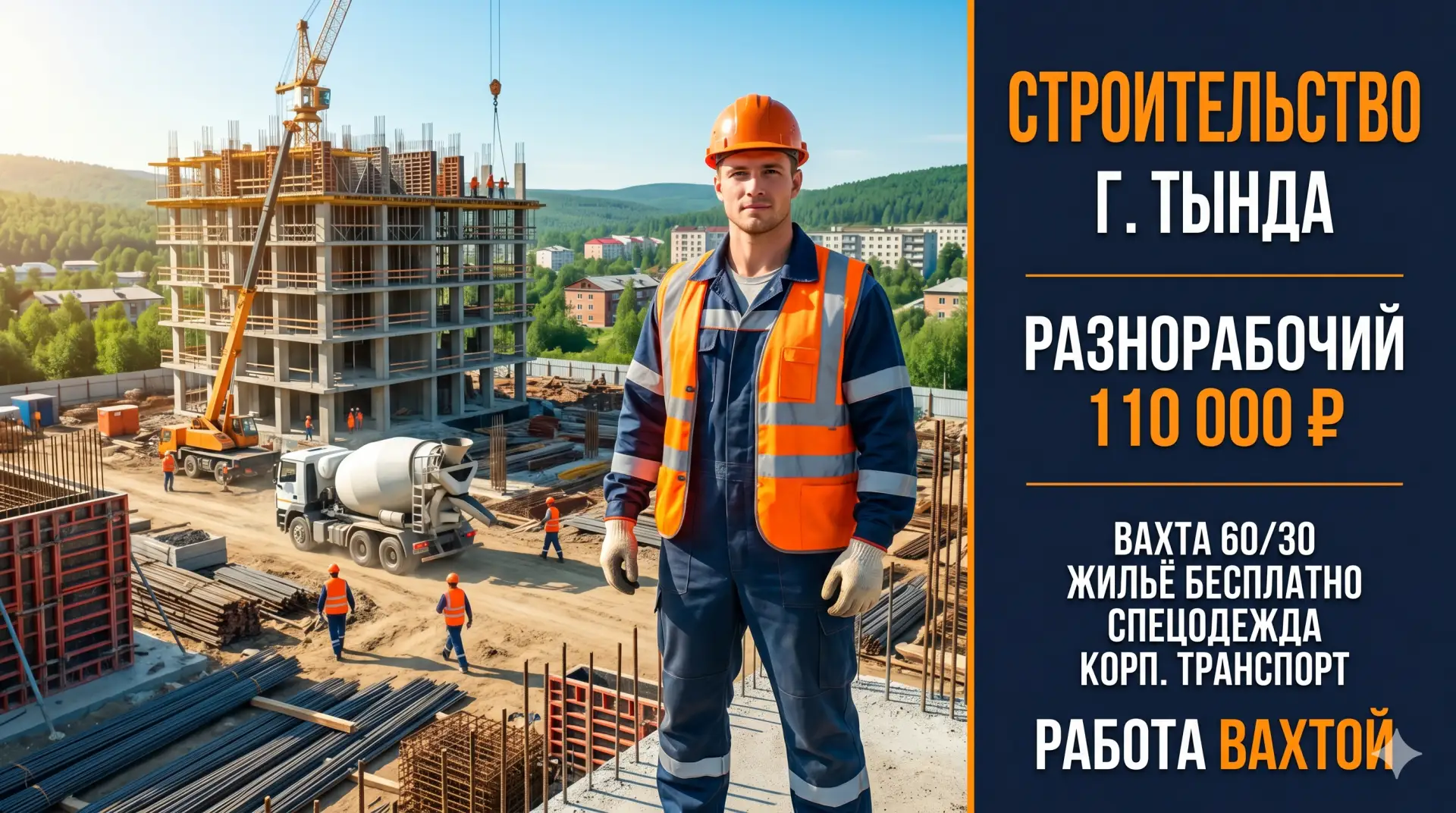 ‼️ИЩЕМ ВАХТОЙ СОТРУДНИКОВ В СТРОИТЕЛЬНУЮ ОРГАНИЗАЦИЮ 

1. Разнорабочий, 
з.п. 110.000 руб.

‼️ Срочн