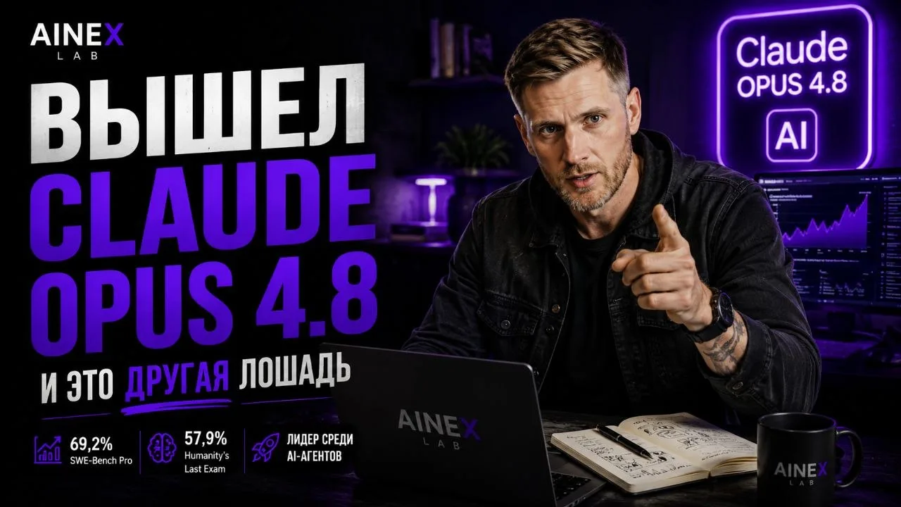 Вышел Claude Opus 4.8 — и это та редкая ситуация, когда «новый флагман» не маркетинг, а реально друг