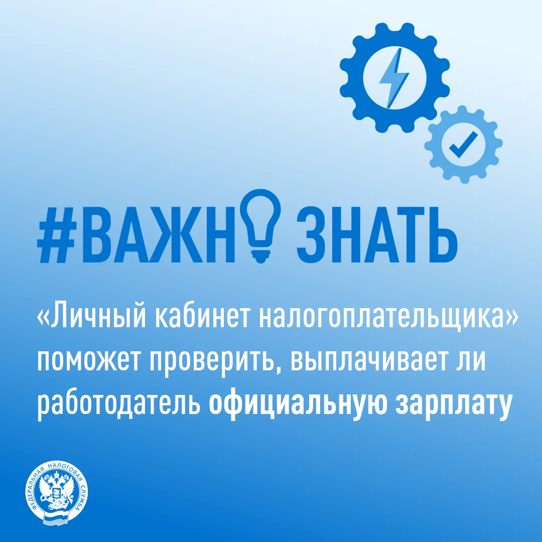 «Личный кабинет налогоплательщика» поможет проверить, выплачивает ли работодатель офици...