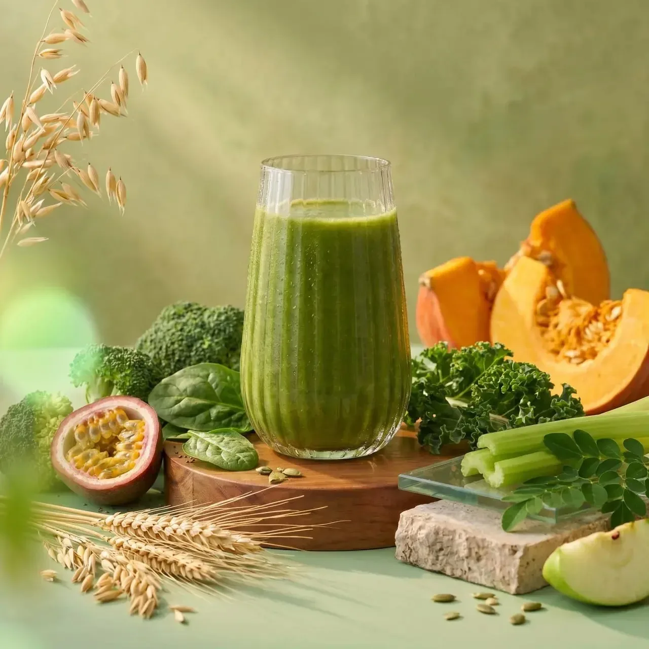 Хлорофилл это не просто какой то один продукт, это связка нескольких!

Он содержится во всех зелёных