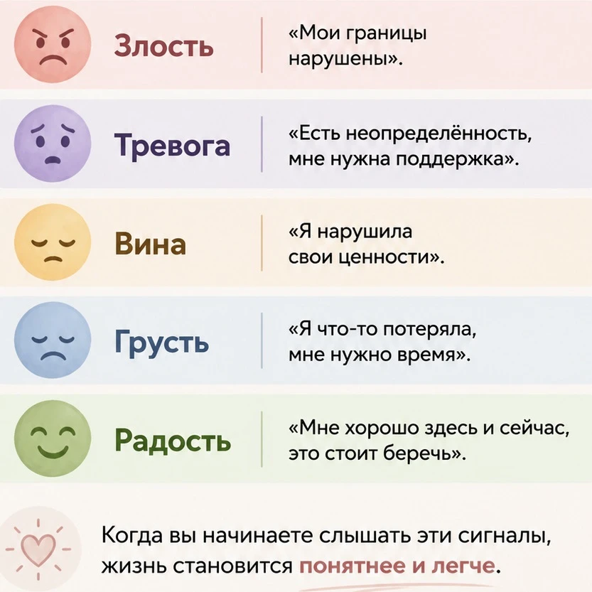 Каждая эмоция несёт информацию!!!
