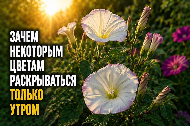Зачем некоторым цветам раскрываться только утром