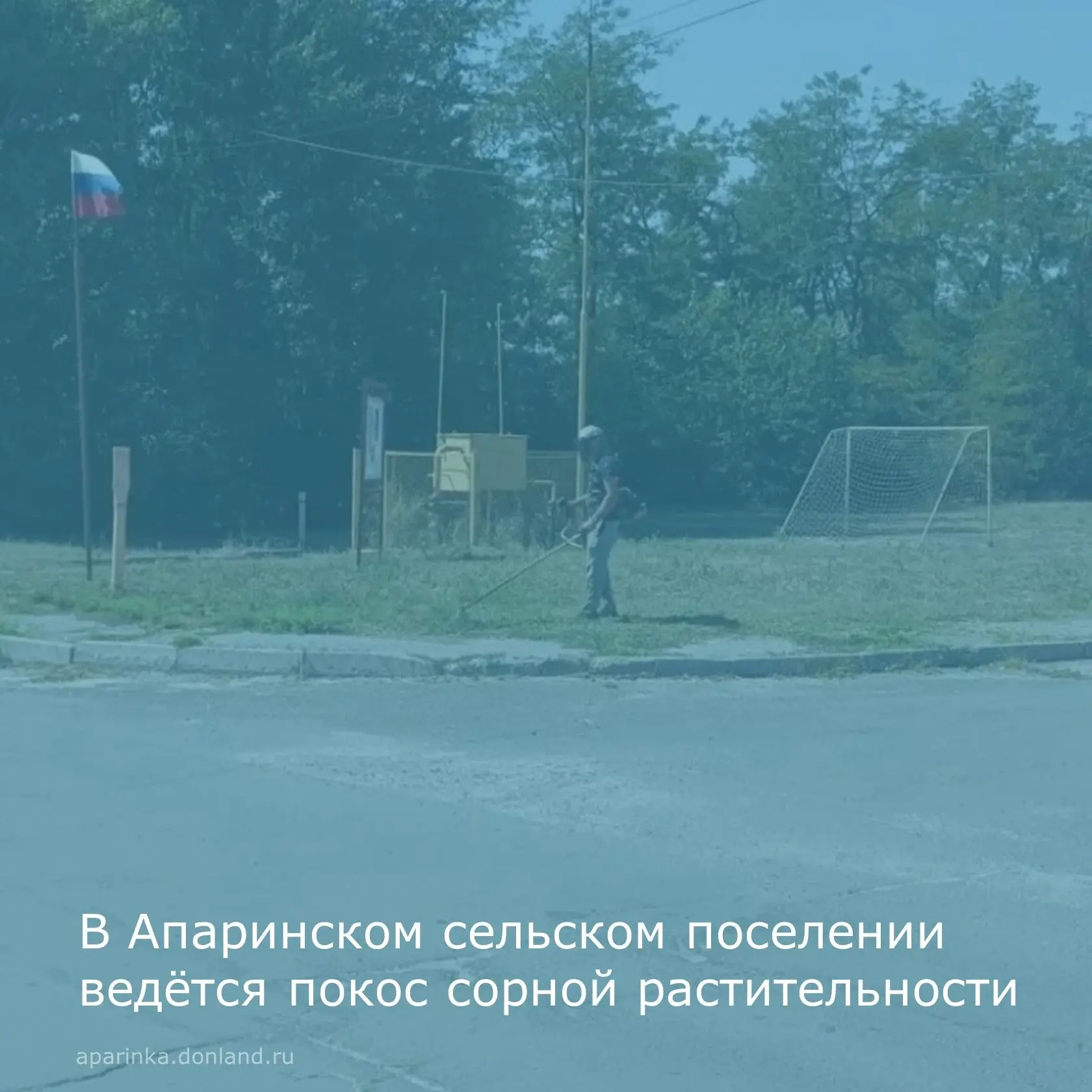 В Апаринском сельском поселении на постоянной основе проводится покос сорной растительн...