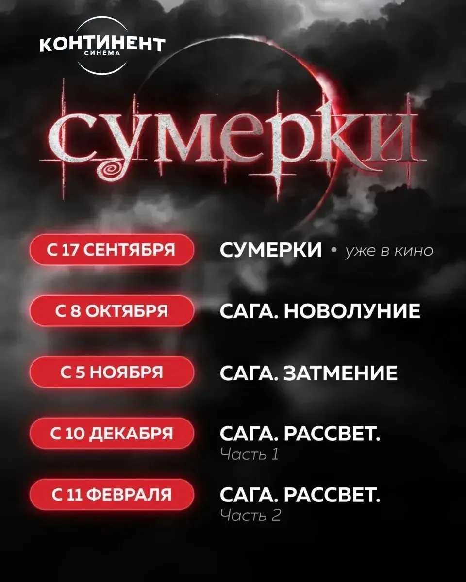 «Сумерки» снова в кино: успей на “Новолуние” 8 октября!