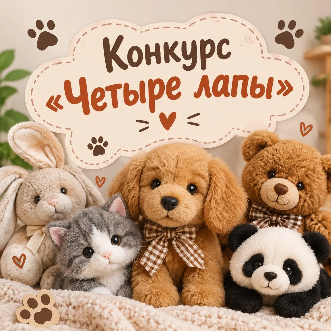 🐾Приглашаем к участию в конкурсе «Четыре лапы»!