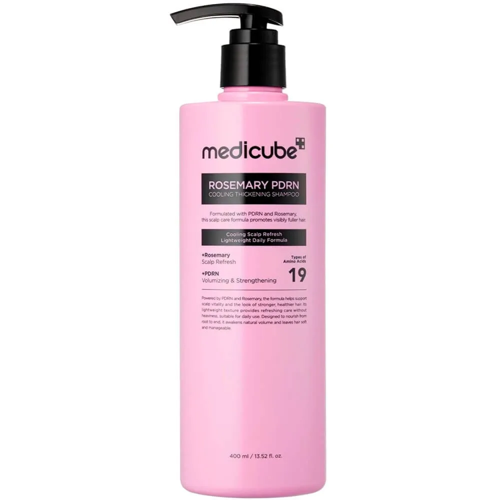 Укрепляющий шампунь с розмарином и ПДРН medicube Rosemary PDRN Cooling Thickening Shampoo