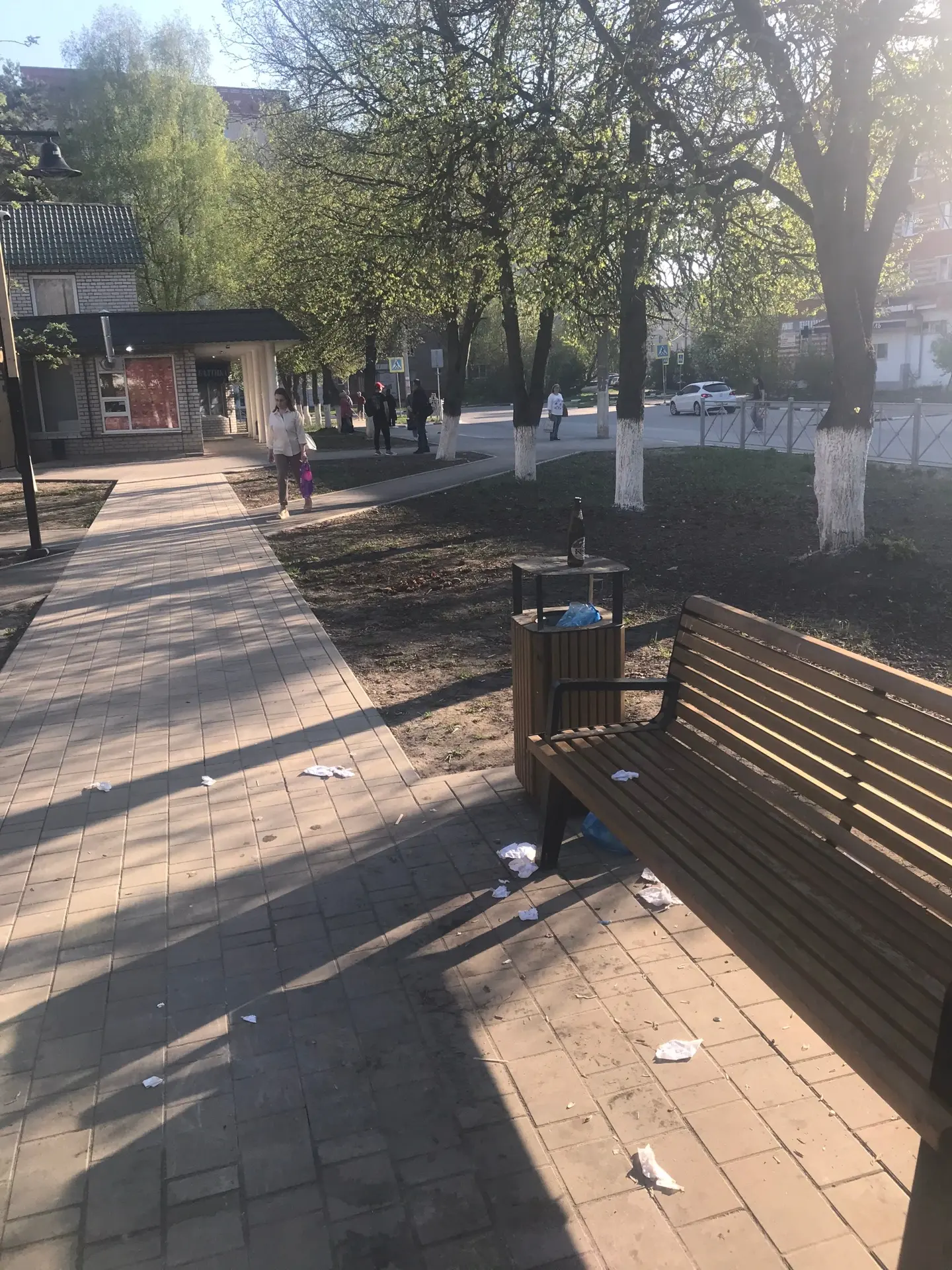 Не хватает в липовом сквере постоянной чистоты и порядка, а ещё цветов очень хочется или газона хотя