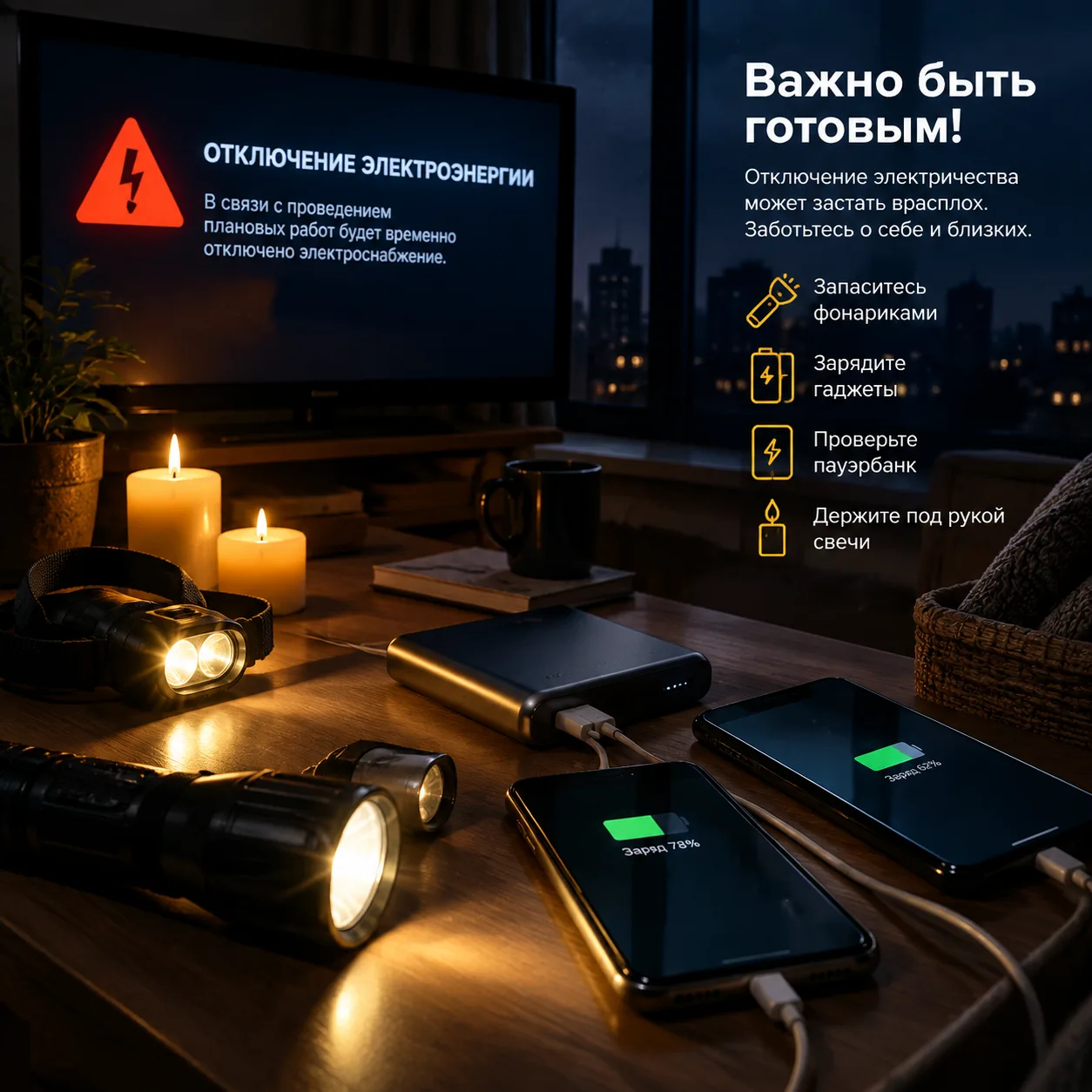 ⚡️ Свет будут отключать по всему Брянску и области с 5 по 11 октября
