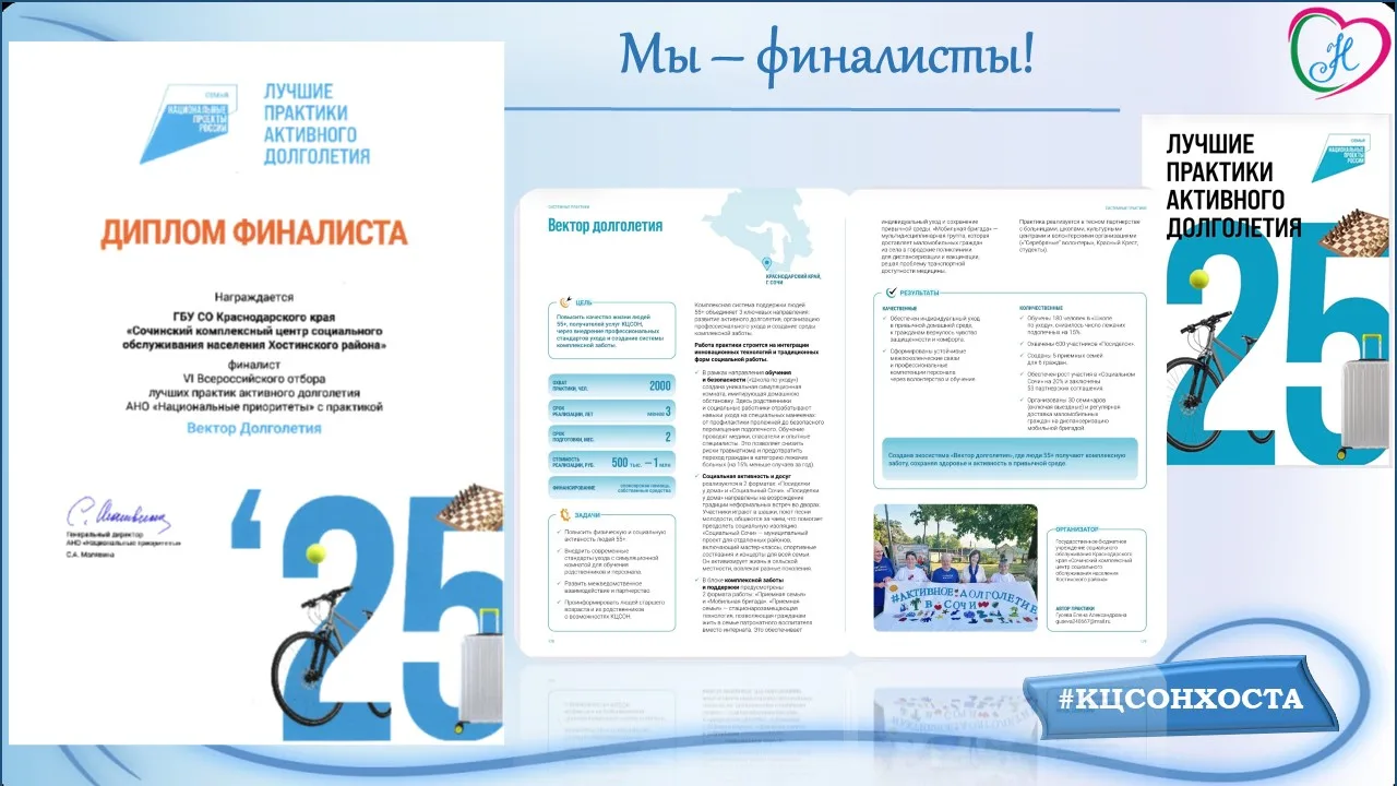 🏆Хостинский КЦСОН - в топ-100 лучших практик России!

💫 Наша практика «Вектор Долголетия» совершил