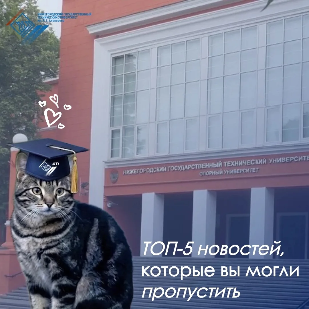 😻Событий в НГТУ им. Р. Е. Алексеева так много, что за ними сложно уследить. Но у нашего хвостатого 