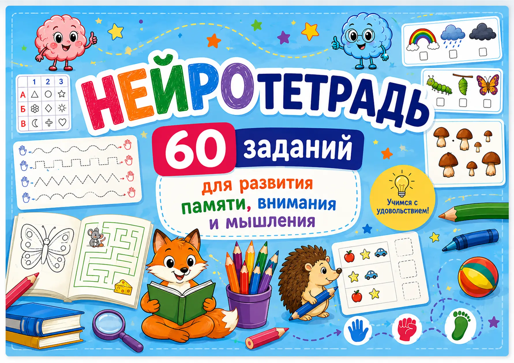 ✨ НЕЙРОТЕТРАДЬ ✨
Хотите развивать ребёнка интересно и без долгой подготовки? Тогда эта тетрадь точно