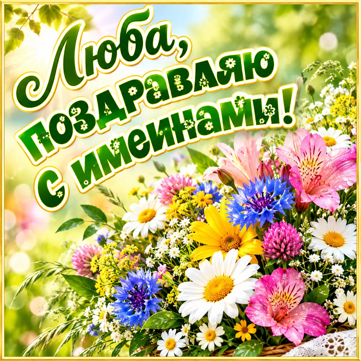 С именинами, Любовь! 🌹