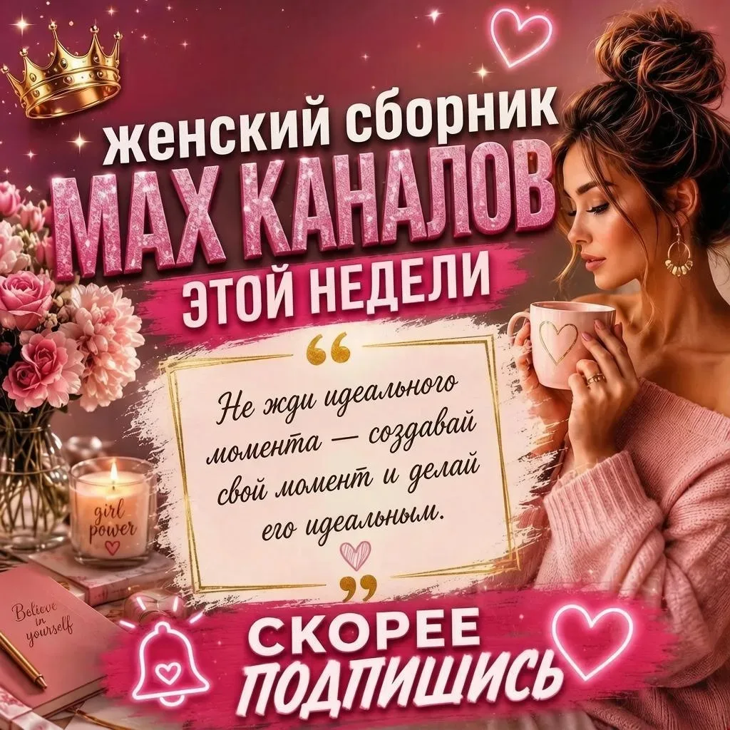 🌸 Собрали для вас интересные женские МАХ-каналы этой недели — вдохновение, красота, уют, полезные с