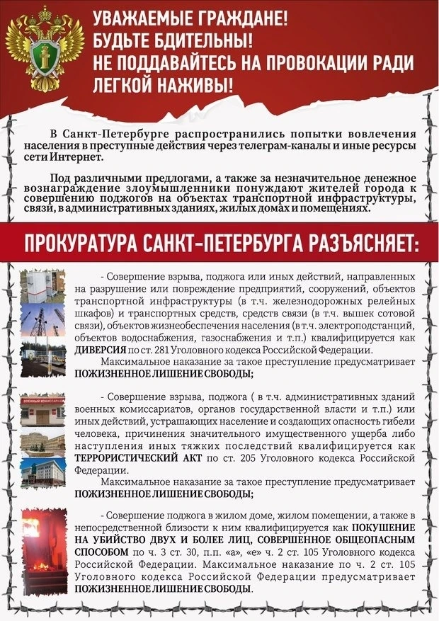ПРОКУРАТУРА САНКТ-ПЕТЕРБУРГА РАЗЪЯСНЯЕТ