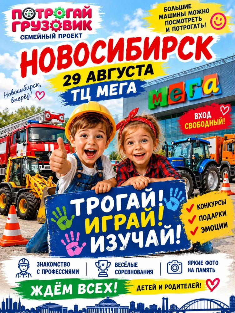 Приглашаем детей и их родителей на любимый праздник «Потрогай грузовик»!