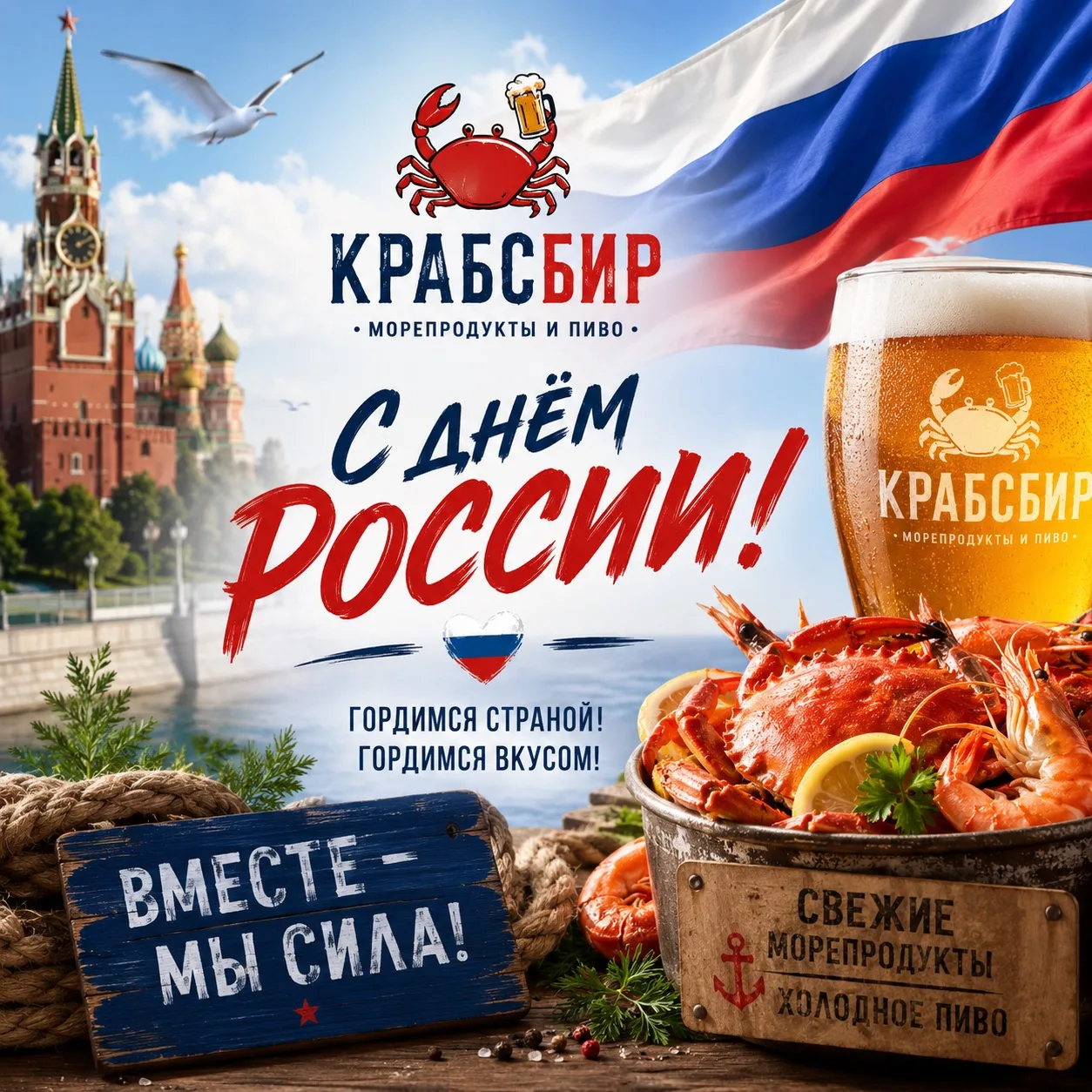 🇷🇺 С Днём России! 🇷🇺

Друзья, поздравляем вас с Днём России — праздником, который объединяет нас