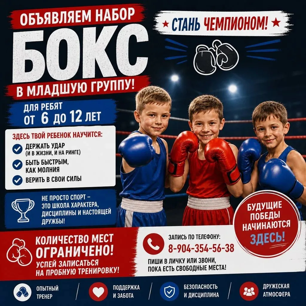 ⚡️ НАБОР В ГРУППУ БОКСА (6–12 ЛЕТ) ⚡️КСЕ МЕДВЕДЬ
