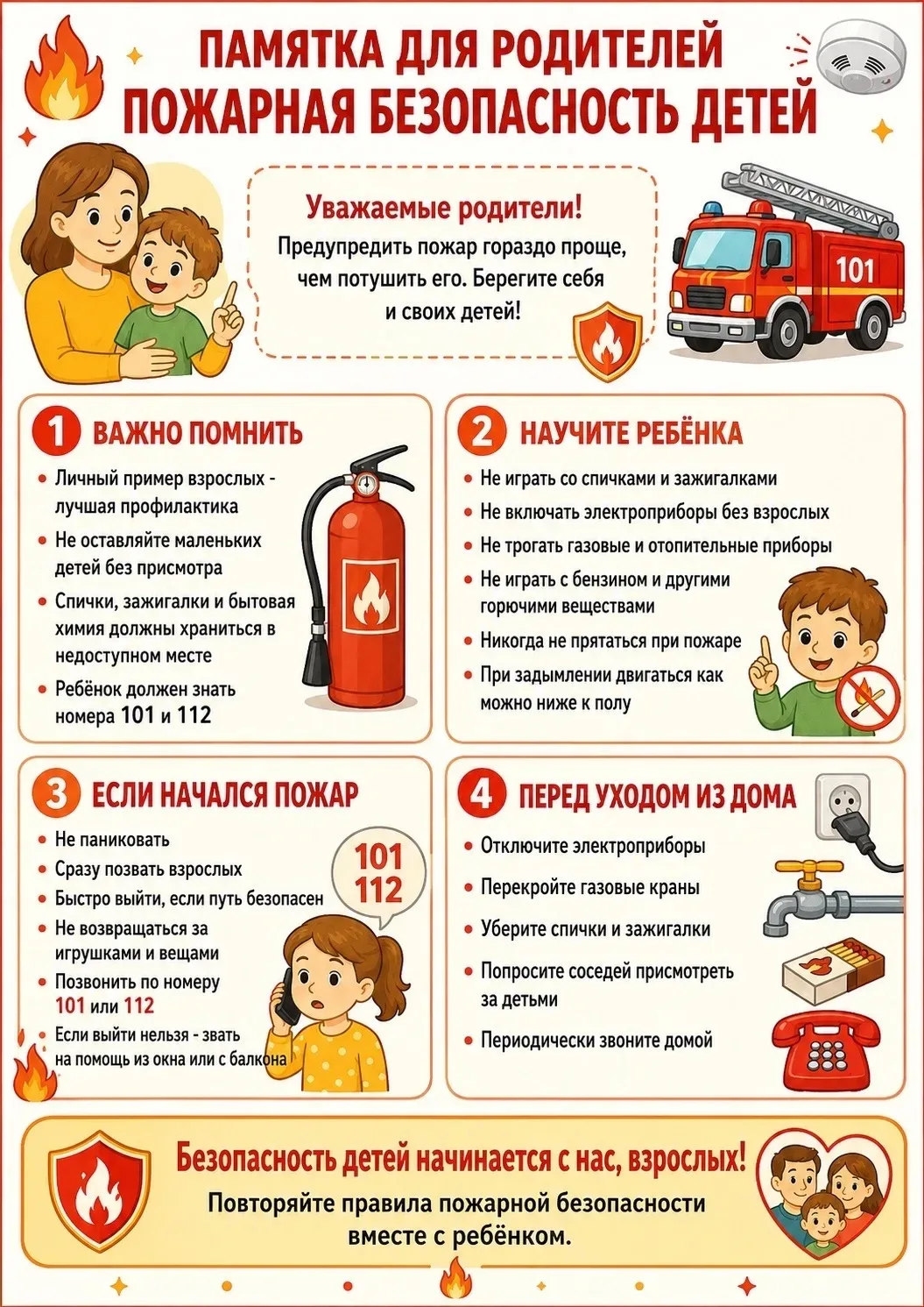 🔥 Пожарная безопасность детей