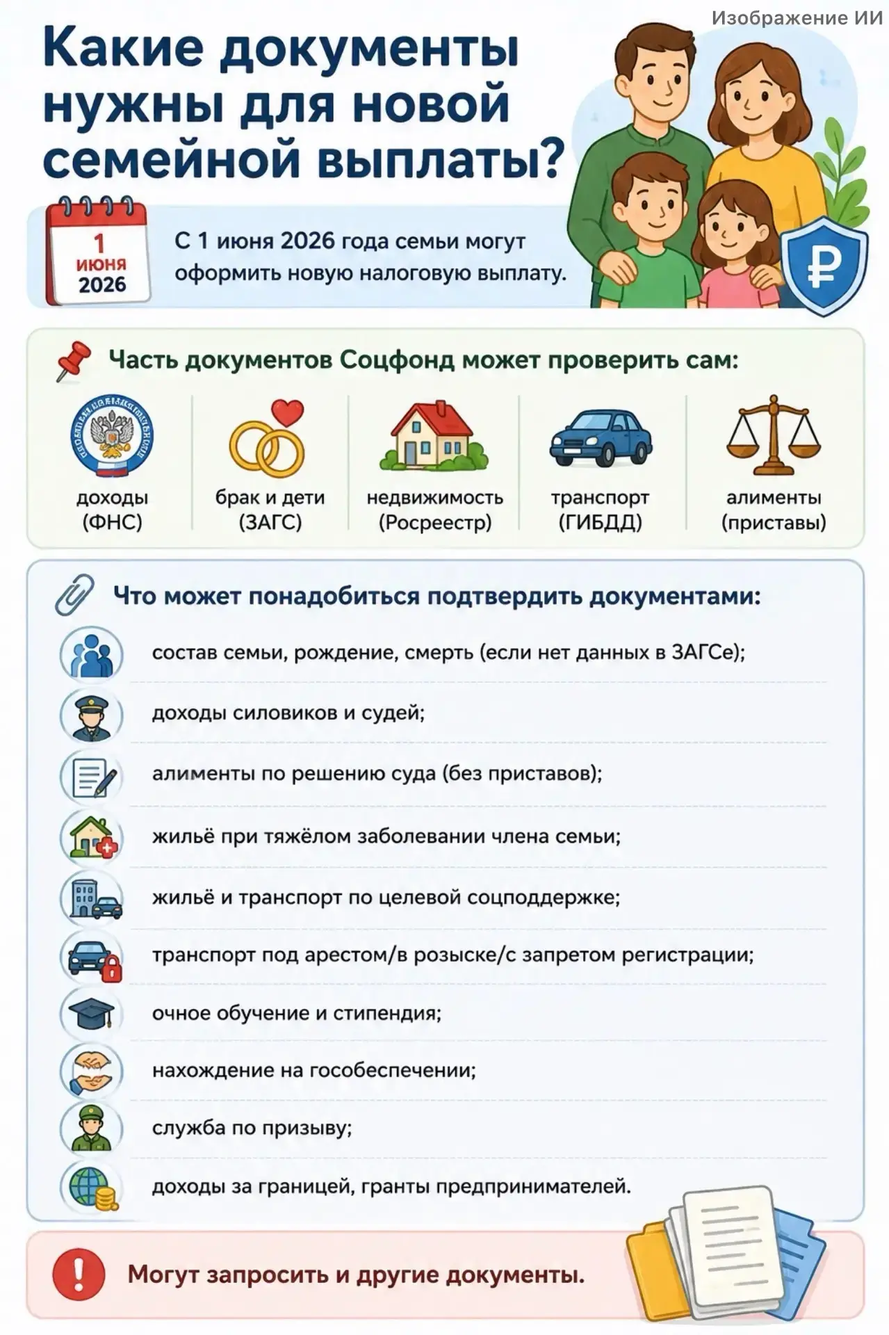 С 1 июня 2026 года можно подать заявление на новую семейную налоговую выплату. 

Семьи с двумя и бол