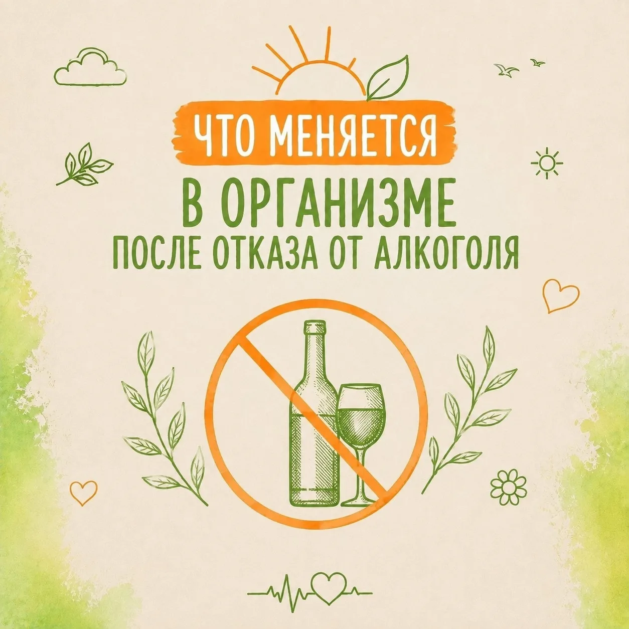 ⚕Как алкоголь вредит организму и что меняется после отказа