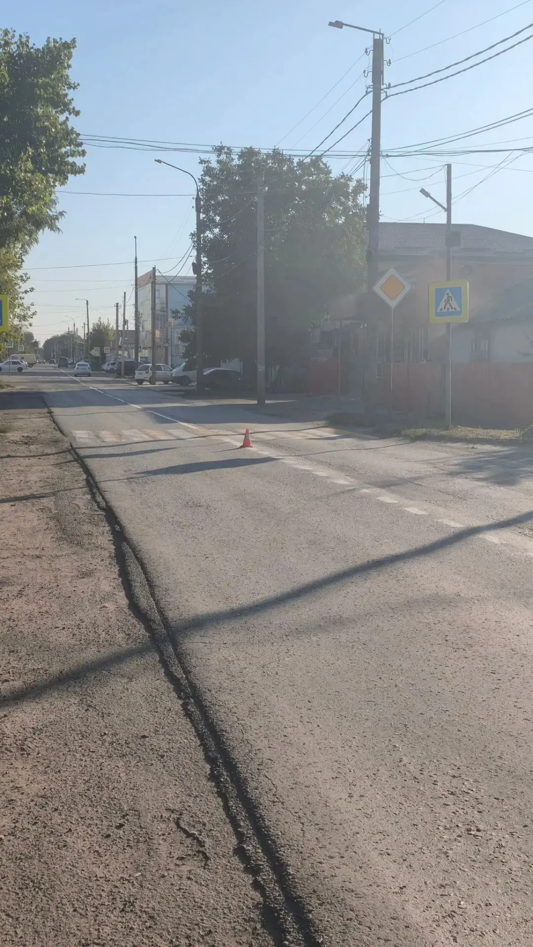 Новая разметка на старой дороге .
