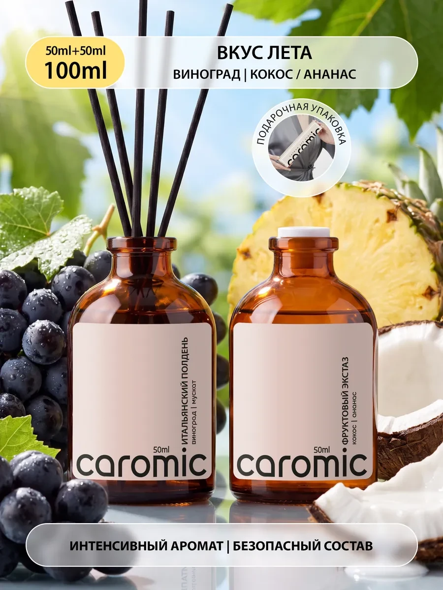⚡️ Диффузор для дома с палочками набор на 8 марта, CAROMIC