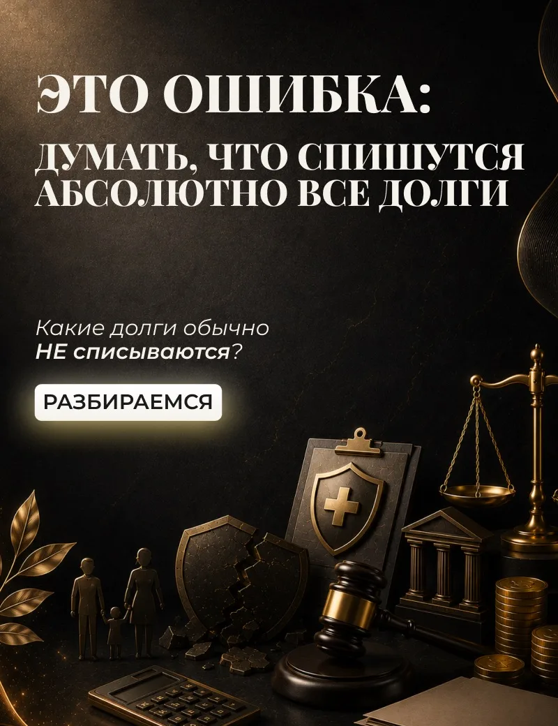 ⚠️ Это ошибка: думать, что спишутся абсолютно все долги

Многие уверены: достаточно пройти процедуру