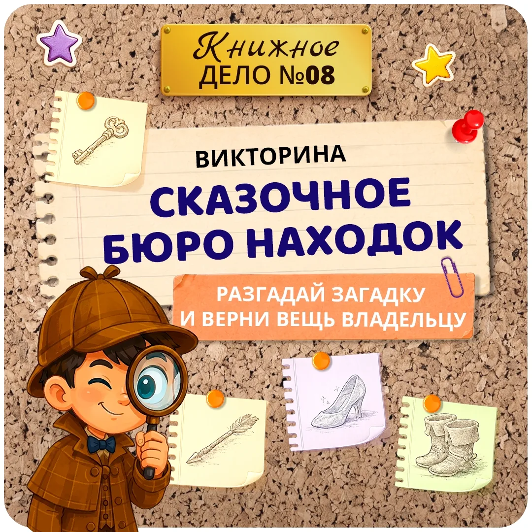 Продолжаем нашу читательскую рубрику, а вы продолжаете  читать?

Викторина «Сказочное бюро находок»