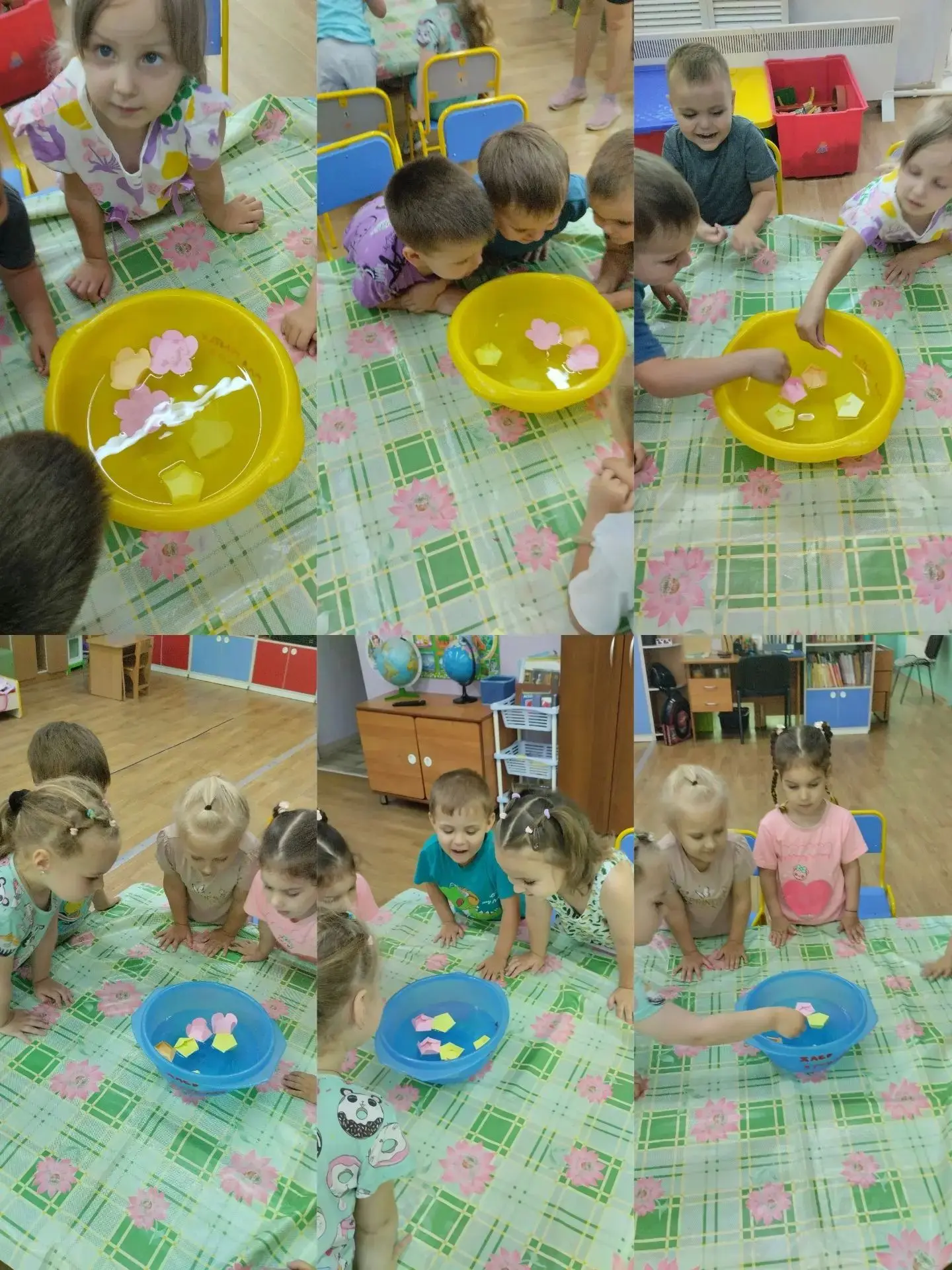 Неделя опытов и экспериментов🔍🧪⚗🌞
 Экспериментирование с водой и бумагой 🌼🌹🌼- дети второй млад