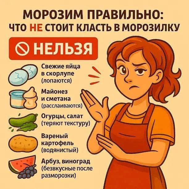 Что не стоит класть в морозилку.