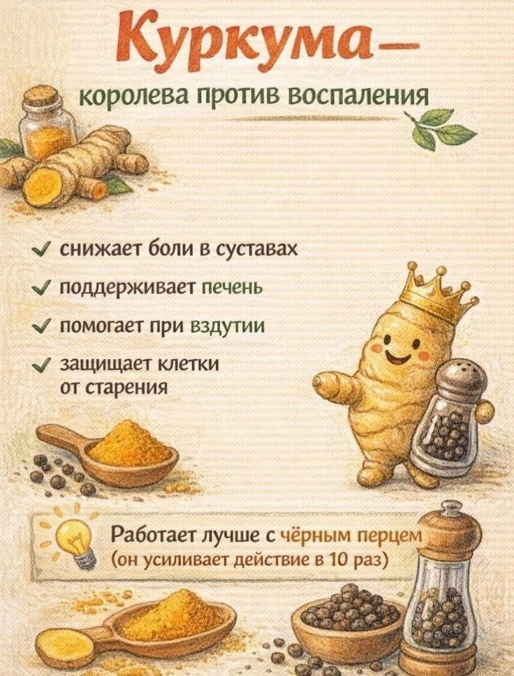 Куркума- королева против воспаления!