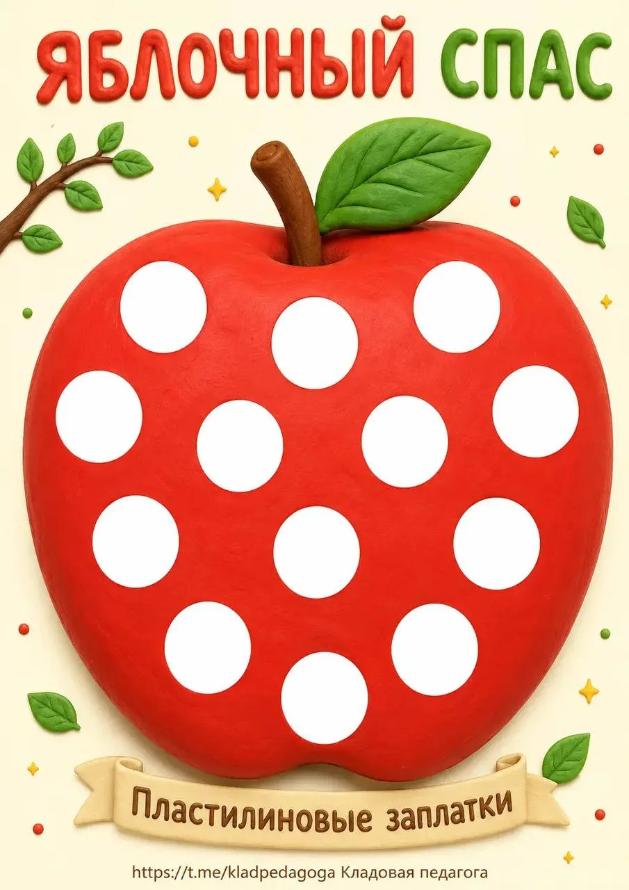 Пластилиновые заплатки к Яблочному Спасу 🍎