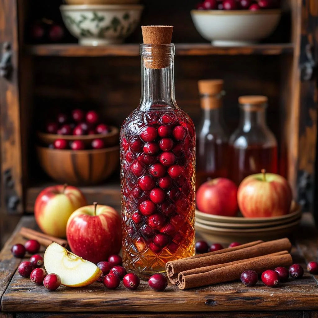 Яблочно-клюквенная с корицей и мёдом ✨🍇🍯