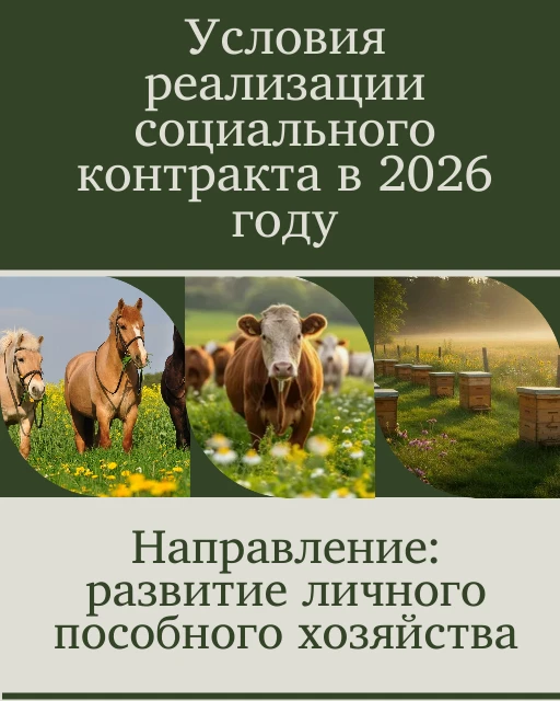 🌾Одно из востребованных направлений соцконтракта для сельских жителей – развитие лично...