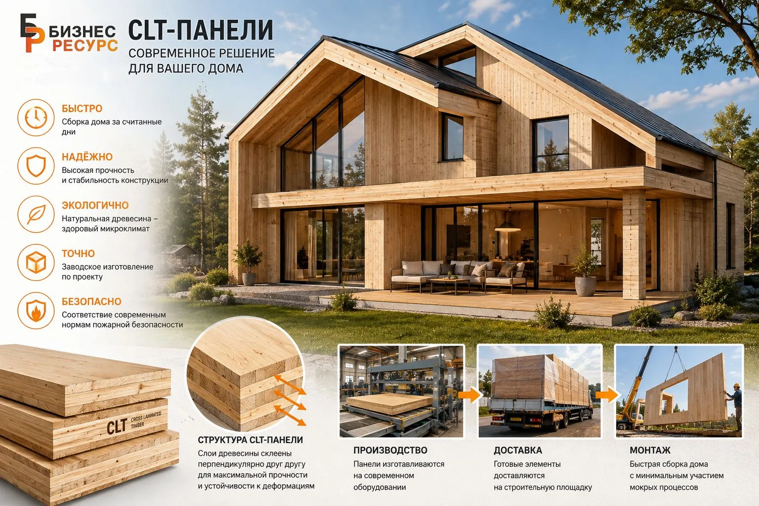 CLT-панели в индивидуальном жилищном строительстве