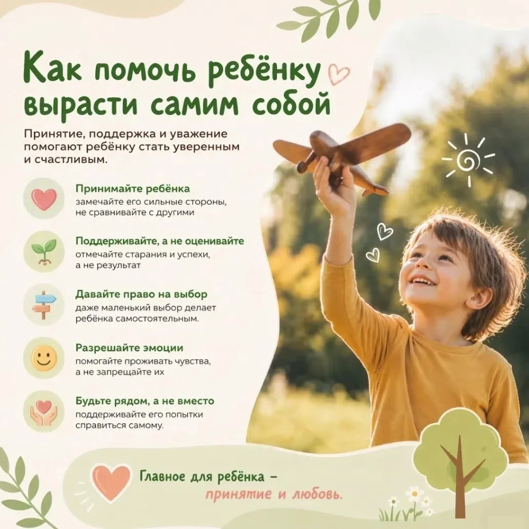 Как помочь ребенку вырасти самим собой?