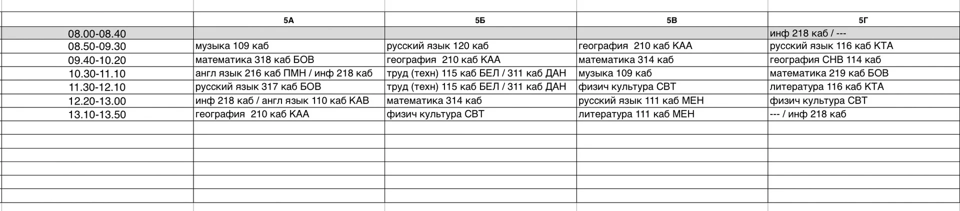 📅 Расписание на 8 сентября