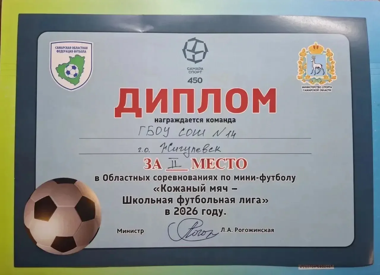 ⭐️⭐️⭐️ Поздравляем команду ГБОУ СОШ № 14 с достойным результатом на областных соревнованиях по мини‑