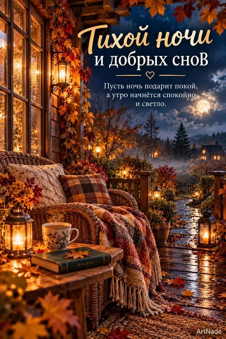 Добрых сказочных снов, которые унесут все переживания и усталость ушедшего дня. Спокойн...
