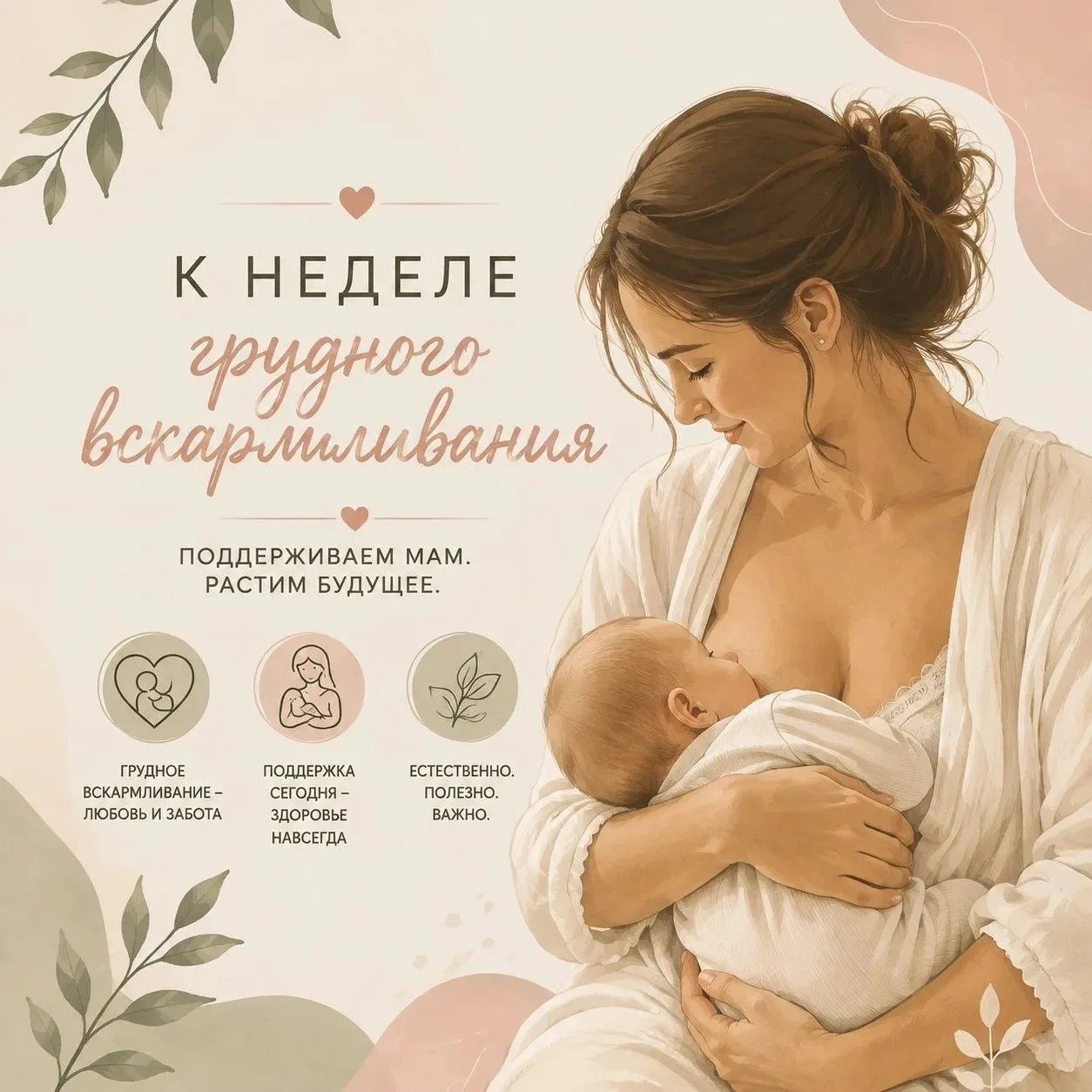 🤱 Продолжается Всемирная неделя популяризации грудного вскармливания!
 
🍼 Грудное молоко — уникаль