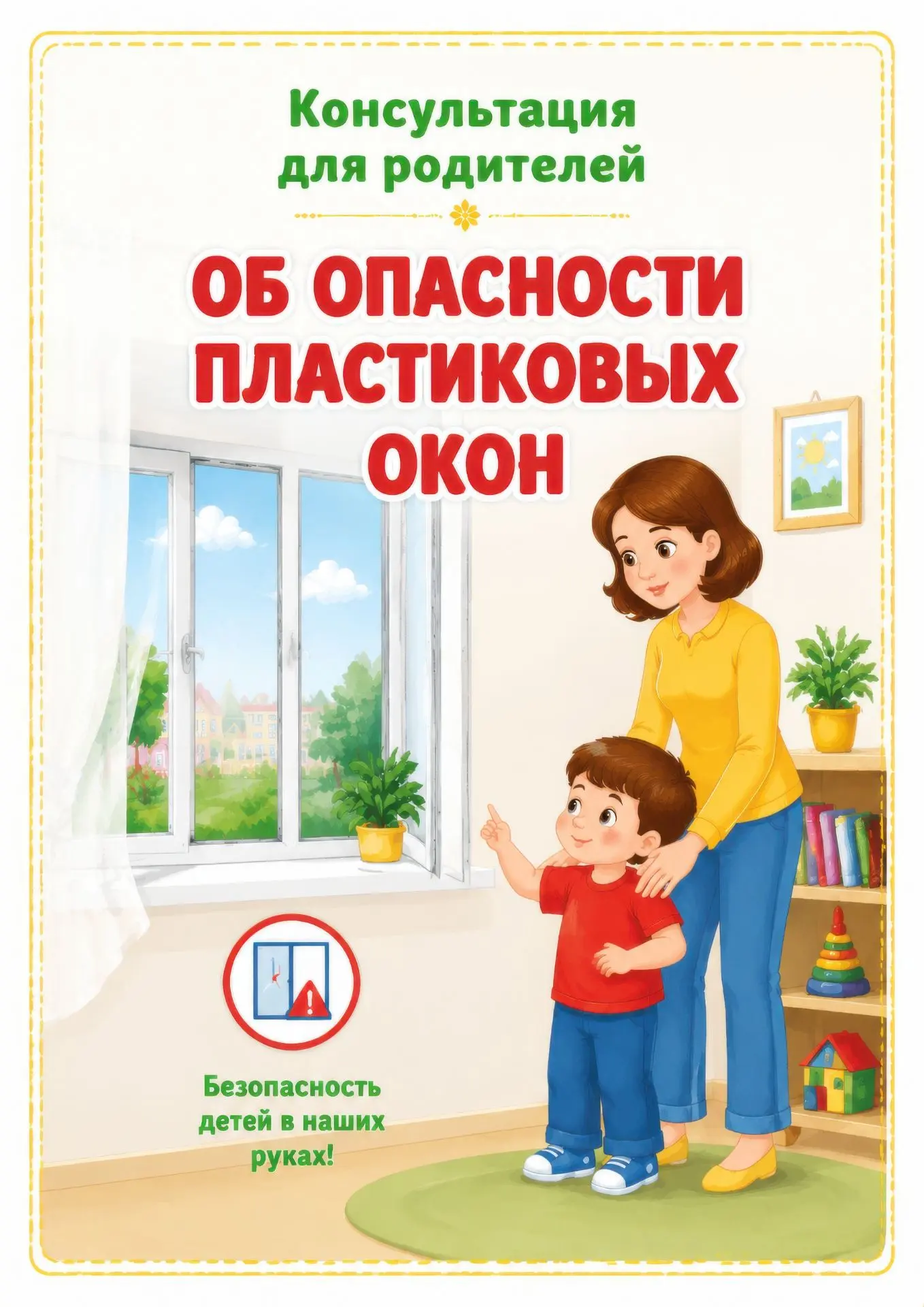 Безопасность детей начинается с простых правил! 

Летом окна открываются чаще, а значит, риск несчас