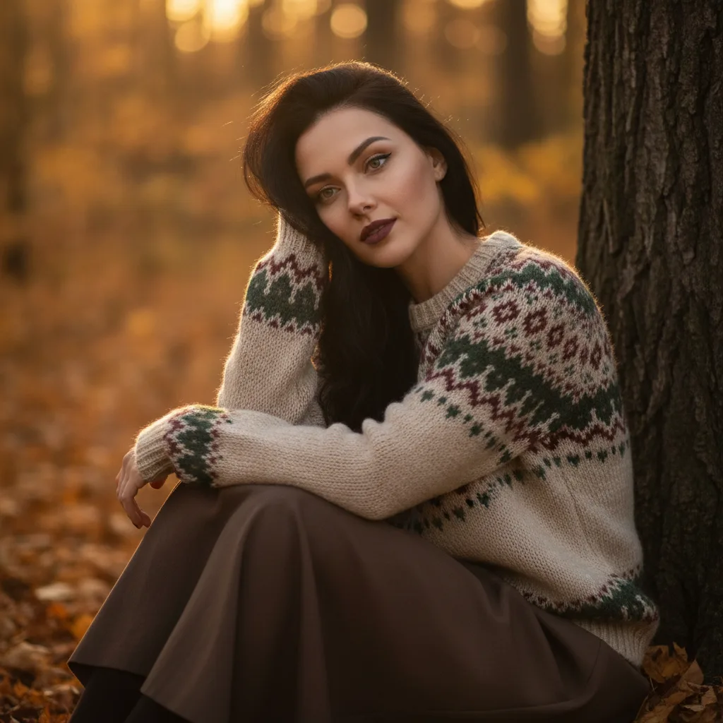 #промт_осенняя_задумчивость #портрет