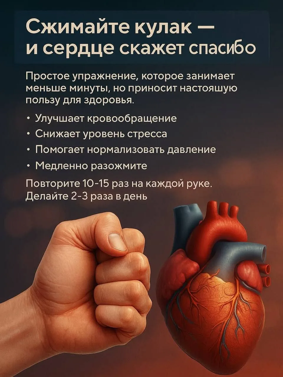 Сжимайте кулак — и поддерживайте работу сердца.
