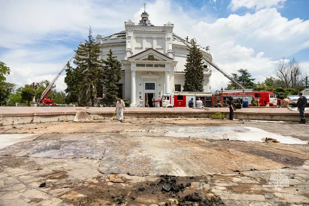 Пожар в здании Панорамы «Оборона Севастополя 1854–1855 годов» полностью потушили