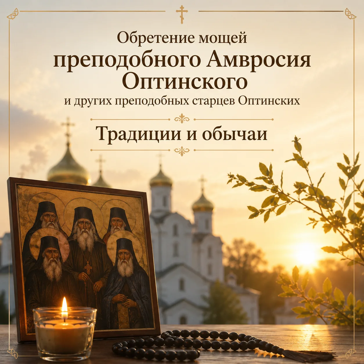 Обретение мощей преподобного Амвросия Оптинского и других преподобных старцев Оптинских🙏